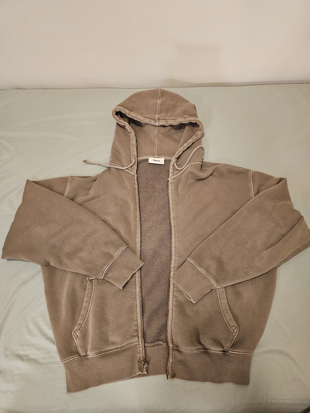 Elwood Men’s Organic Cotton Zip-Up Hoodie Brown Size S